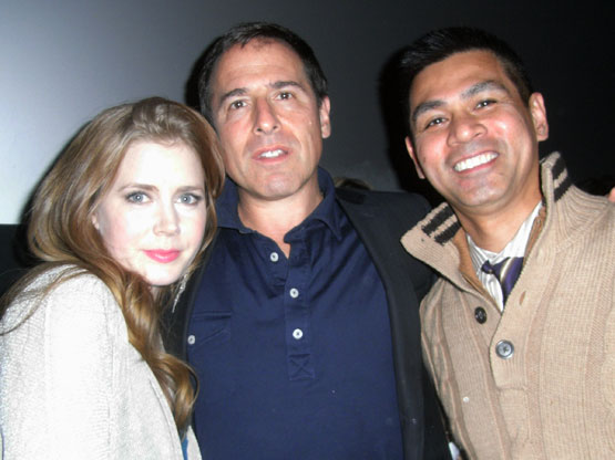 Amy Adams and director David O'Russell after screening of The Fighter