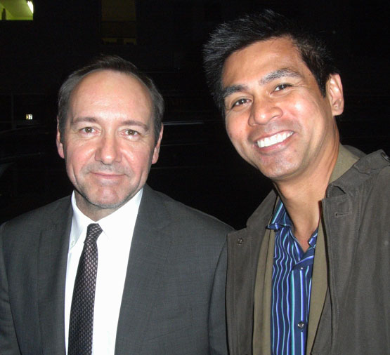 Kevin Spacey after screening of Casino Jack