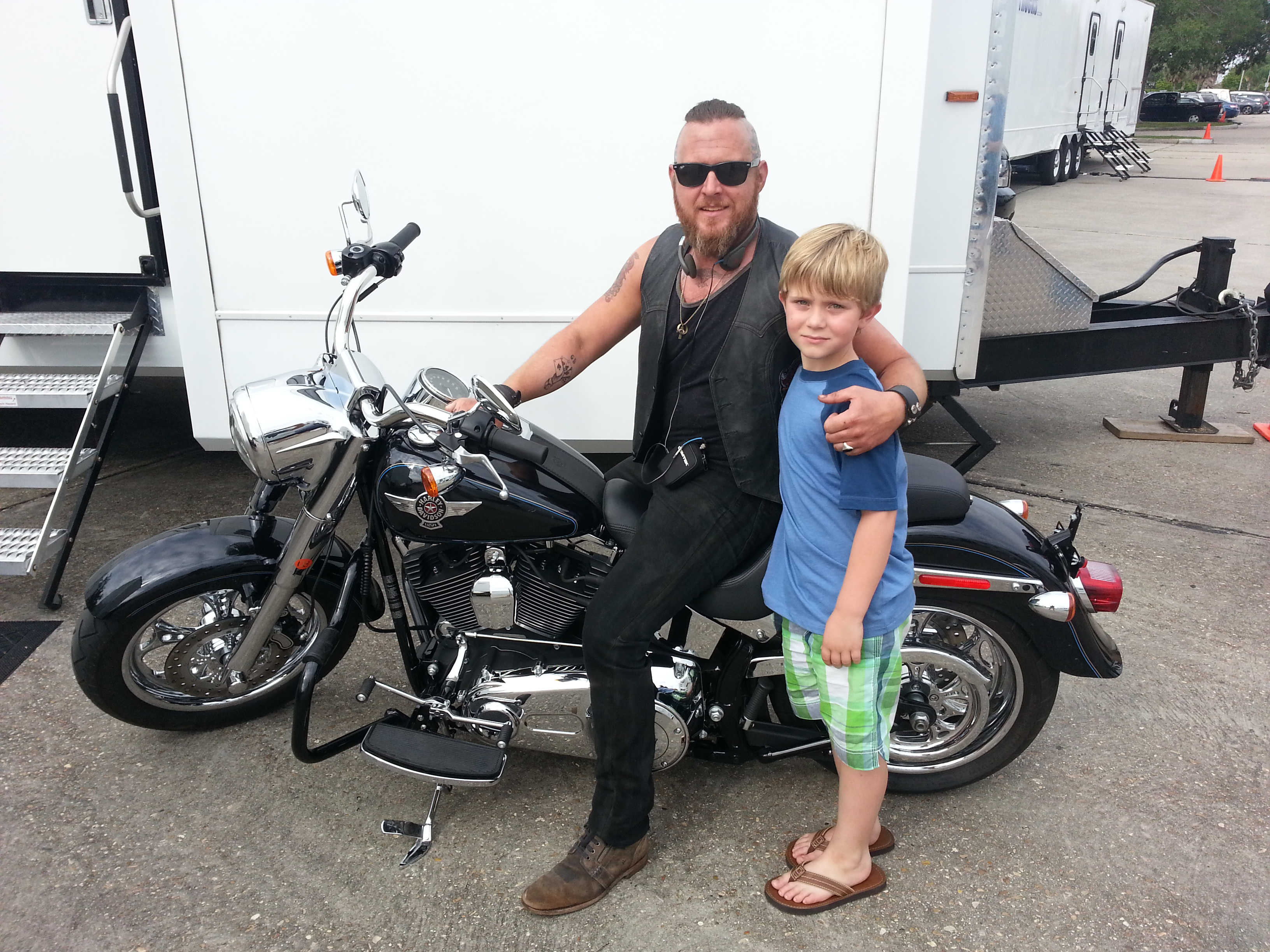 Aiden and AJ Buckley on the set of, 