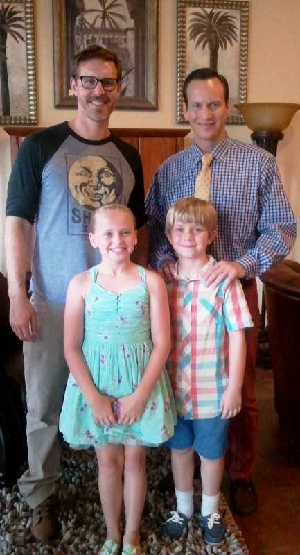 Patrick Wilson, Madison Wolfe and Aiden Flowers with Writer/Director, Anthony Burns, on the set of, 