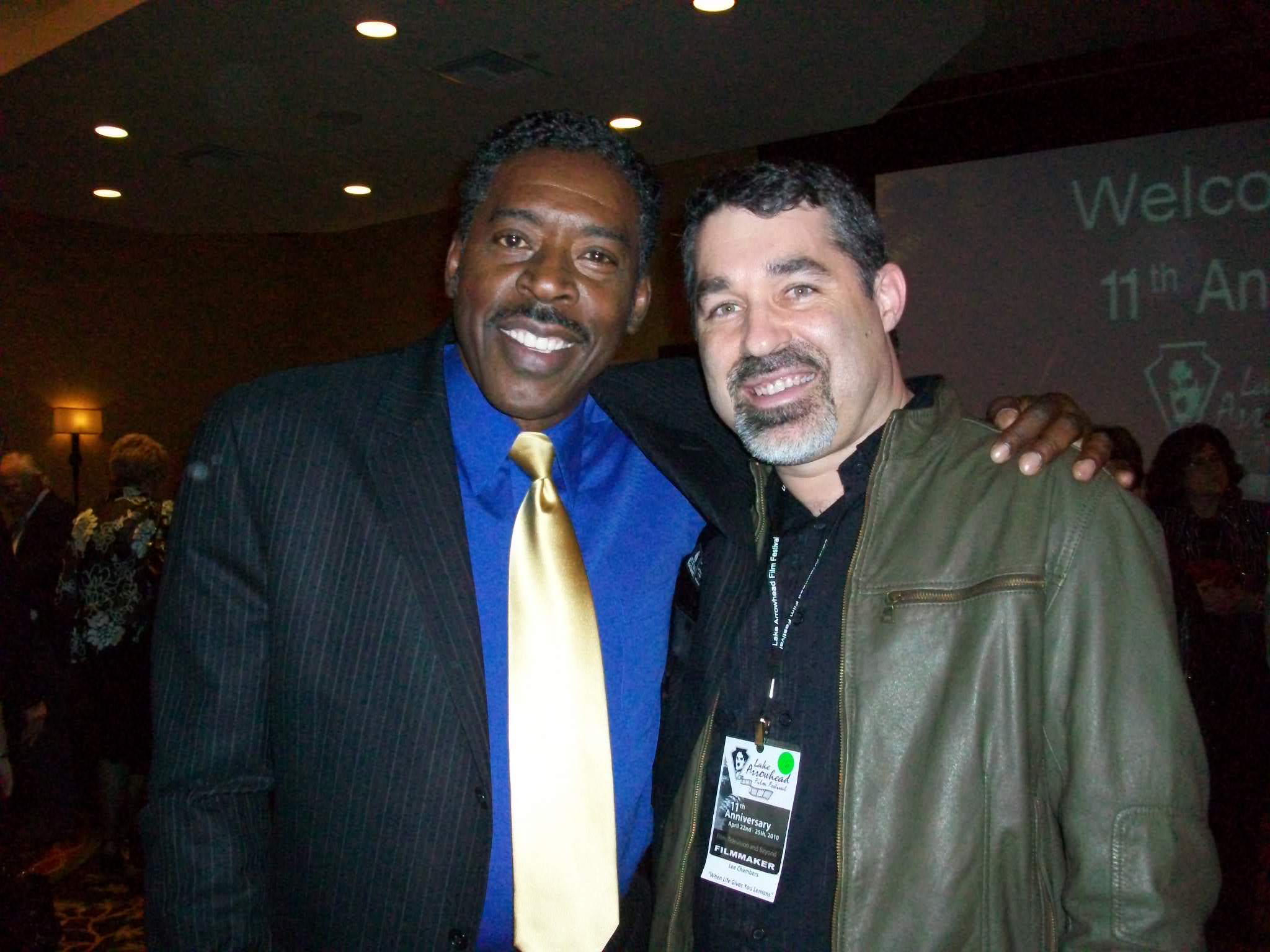 Director Lee Chambers with Actor Ernie Hudson at the 2010 Lake Arrowhead Film Festival in California