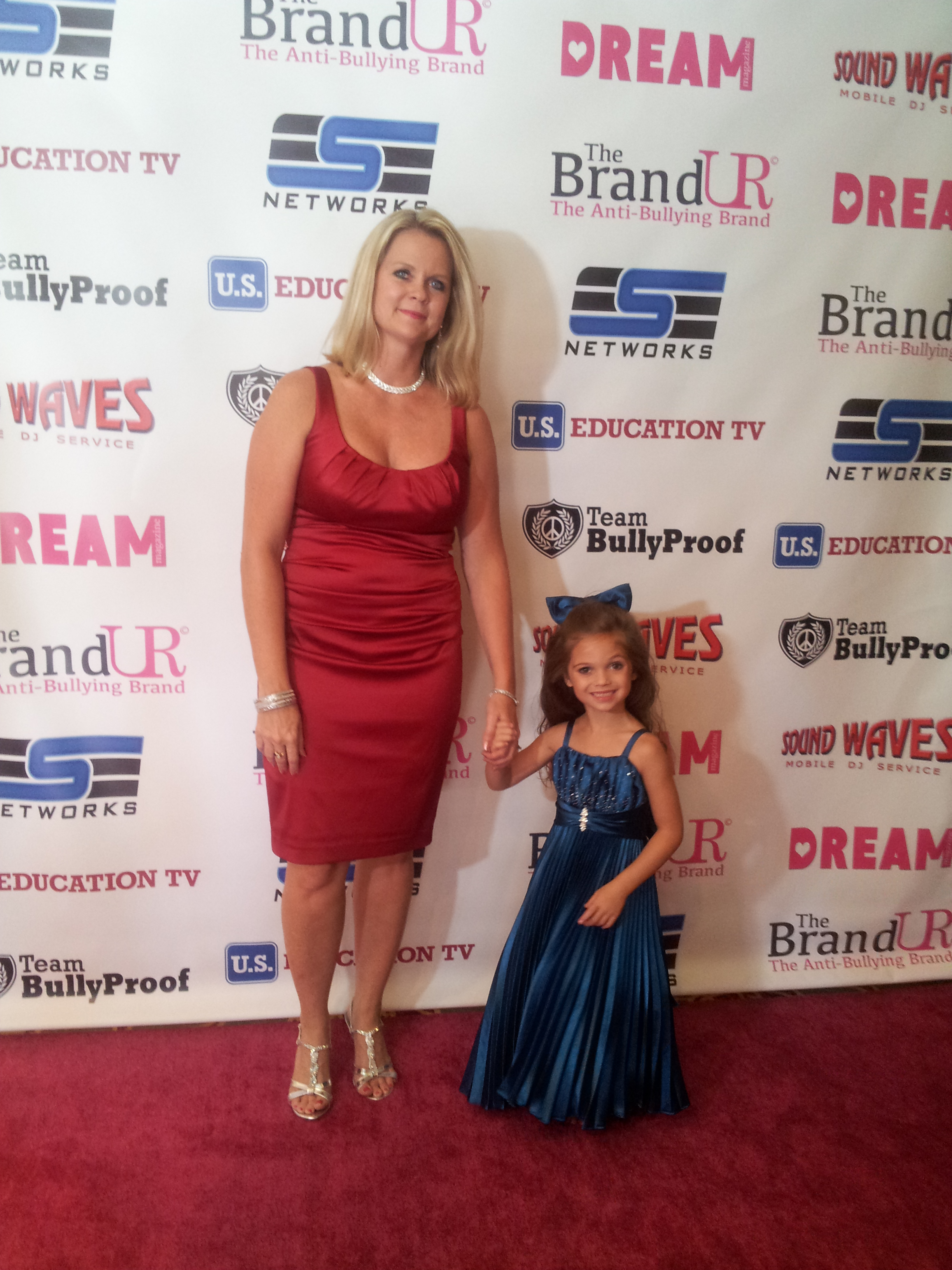 Paisley and her mom Wendy at The Brand UR's anti-bully LA Launch Party