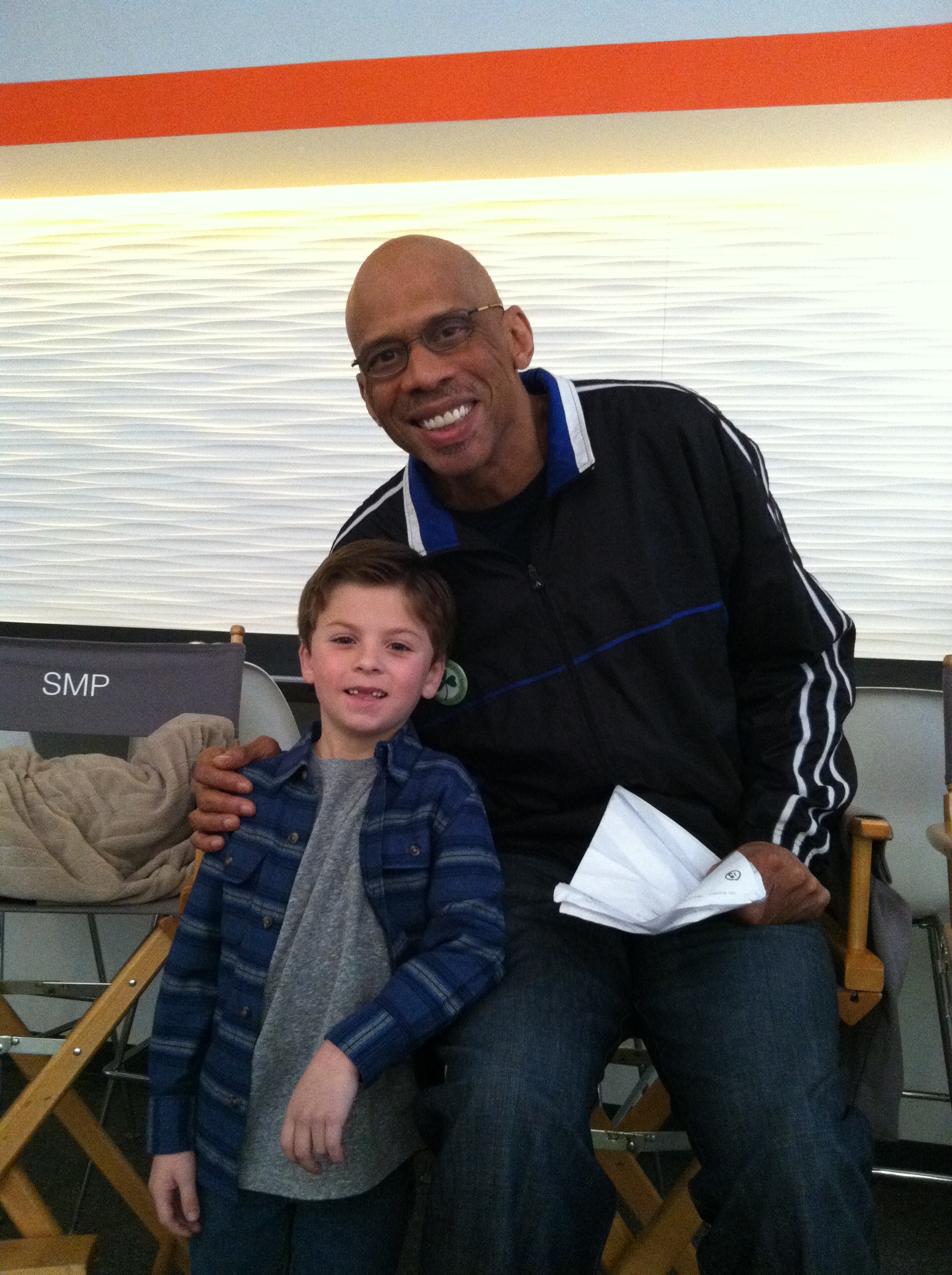 With Kareem Abdul-Jabbar on set of 