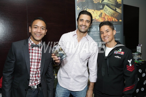 Nick P. Mendoza III With Actor Gille Marini and US Navy Sailor, Beau Lontine