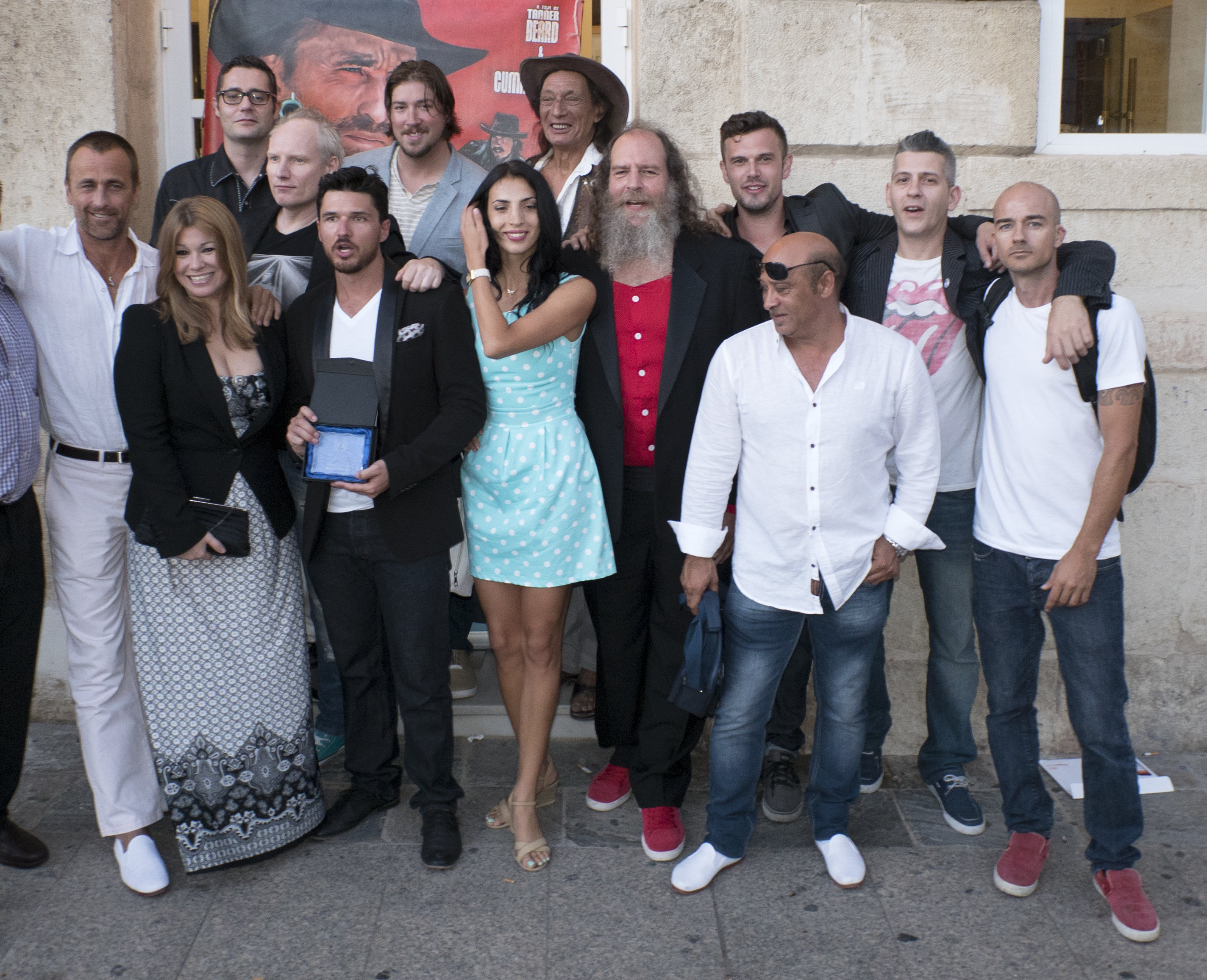 Cast and crew at the Spain Premier of 