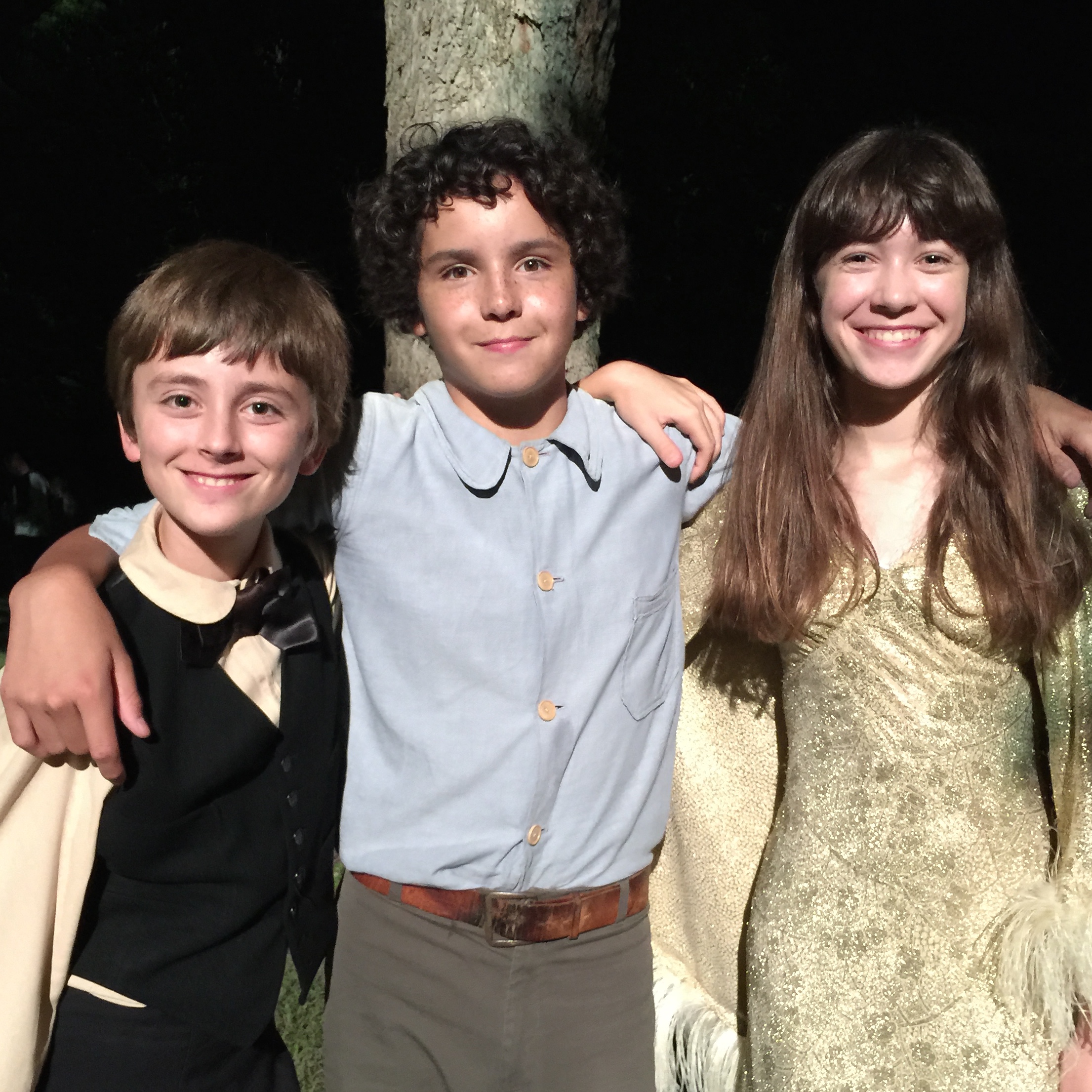 Harp Sandman, Noah Lomax and Grace Kaufman on the set of Brave New Jersey (2016)