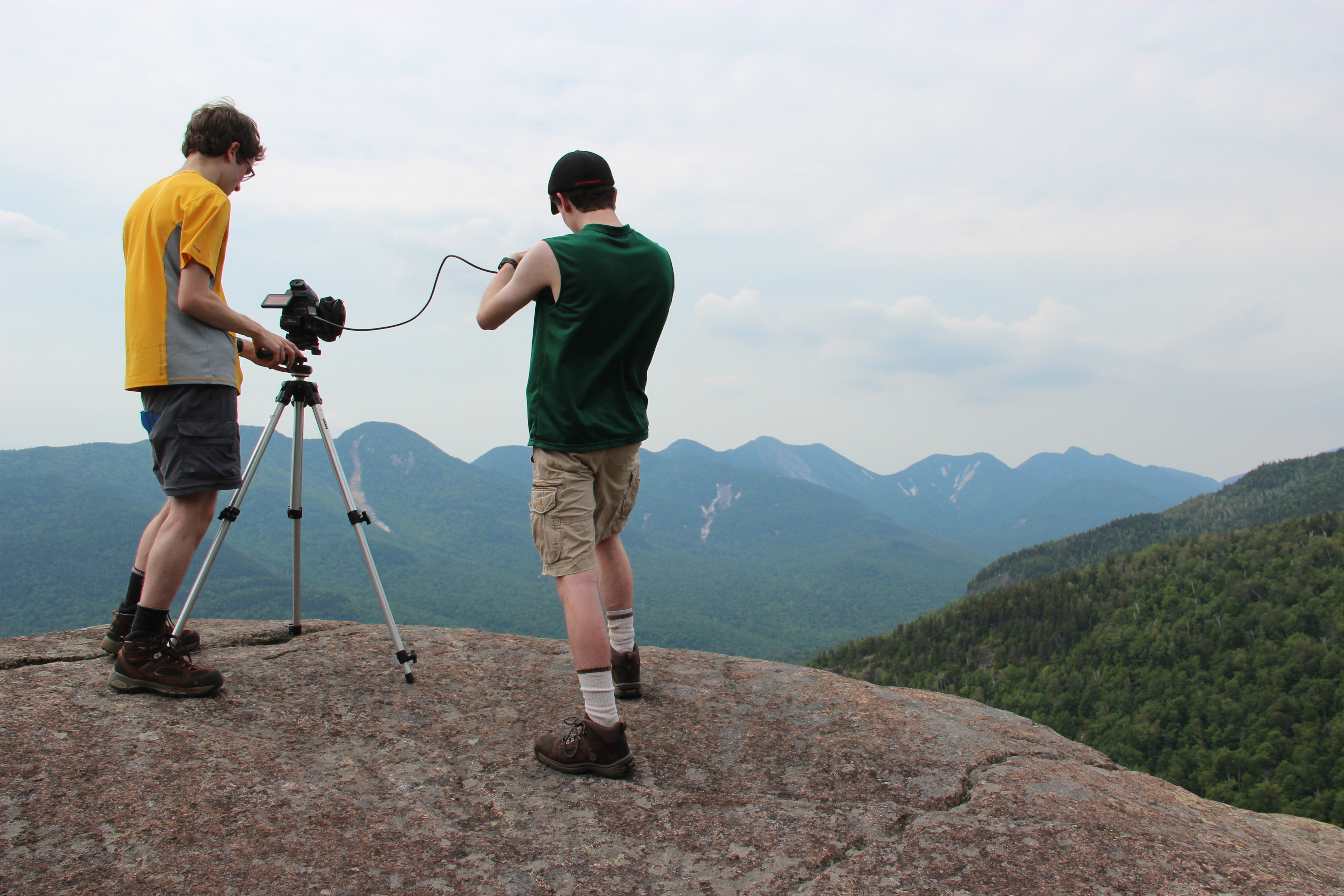 Director Blake Cortright [R] and Director of Photography Matthew Elton [L] filming nature footage for 