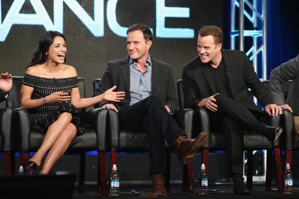 (L-R) Actors Dilshad Vadsaria, Tim DeKay and Rob Kazinsky speak onstage during the 'Second Chance' panel discussion at the FOX portion of the 2015 Winter TCA Tour at the Langham Huntington Hotel on January 15, 2016 in Pasadena, California