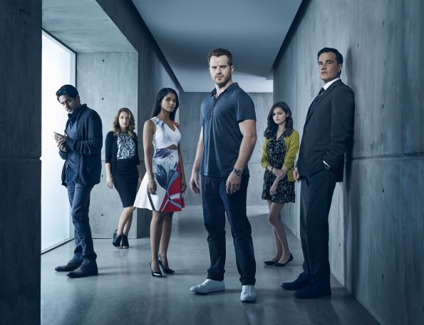 The cast of FOX's SECOND CHANCE - (L-R) Adhir Kalyan, Vanessa Lengies, Dilshad Vadsaria, Robert Kazinsky, Ciara Bravo and Tim DeKay