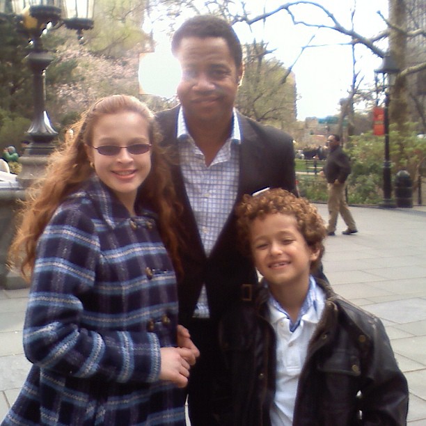 On the set of TV Series Guilty with actor Cuba Gooding Jr.