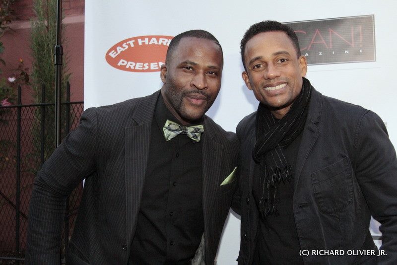 Executive Producer Richard Olivier Jr. with Hollywood actor Hill Harper at the October Film Festival - 2015 In East Harlem, NYC at the famed Poets Den Gallery & Theater in Harlem....