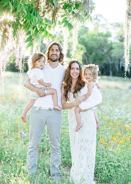 Adam, his wife Madison, and their twins Rexy and Sloan