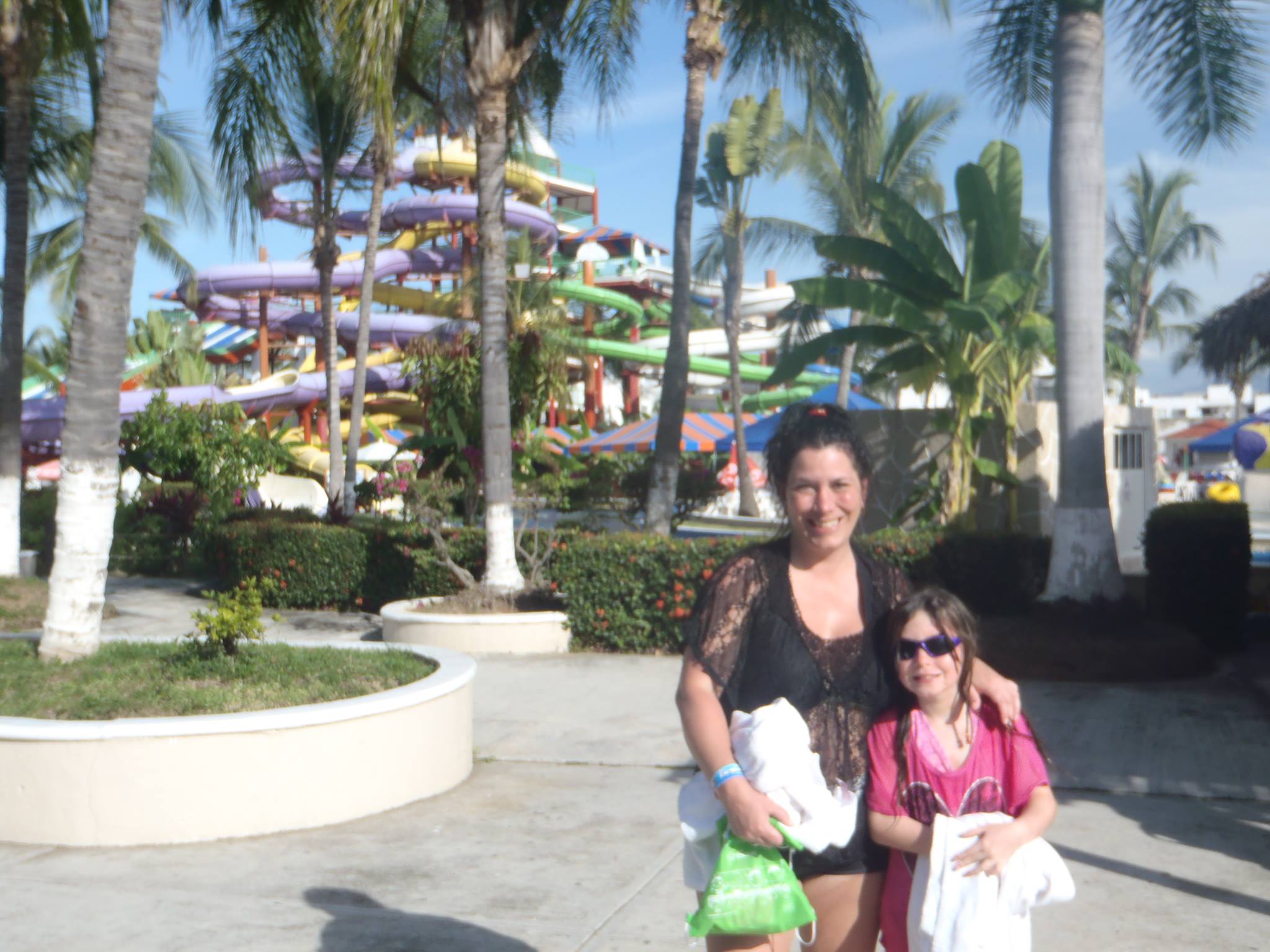 Rachel and Mom, Nayarit, Mexico Waterpark