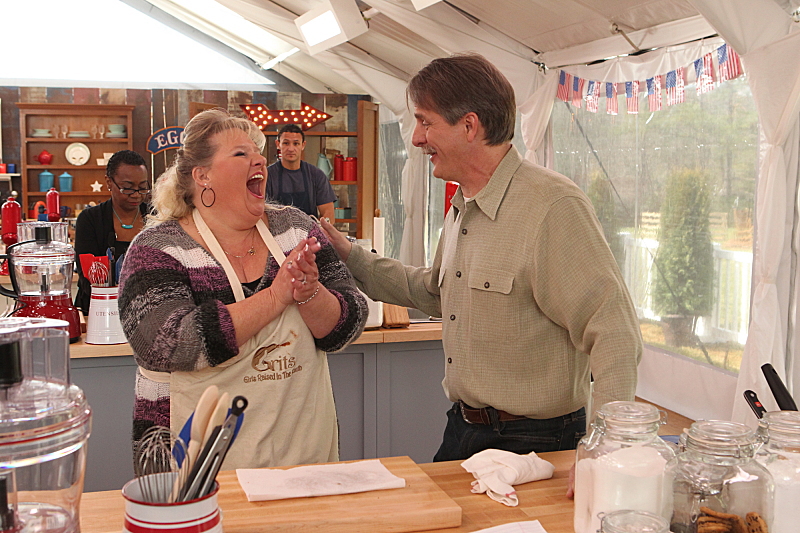 Still of Jeff Foxworthy, Jeremy Cross, Francine Bryson and Elaine Francisco in The American Baking Competition (2013)