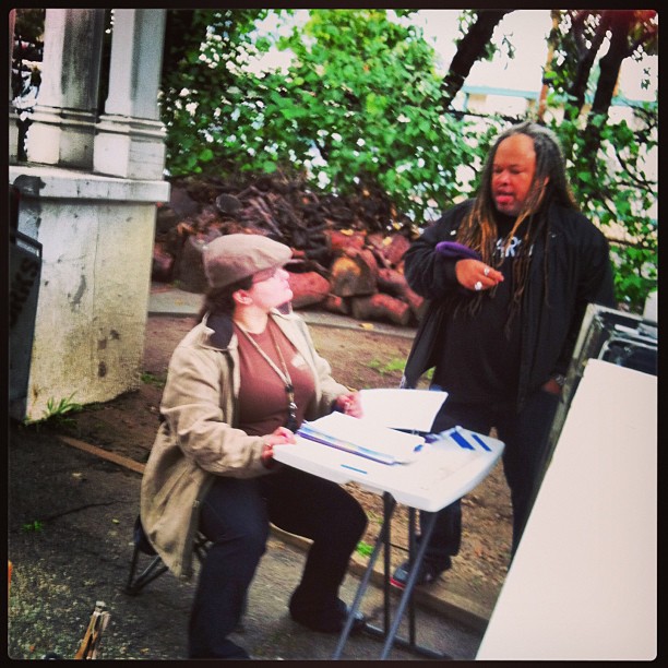 Script Supervising on the set of Bennington Gothique.