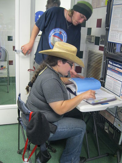 Script Supervising on the set of Lineage.