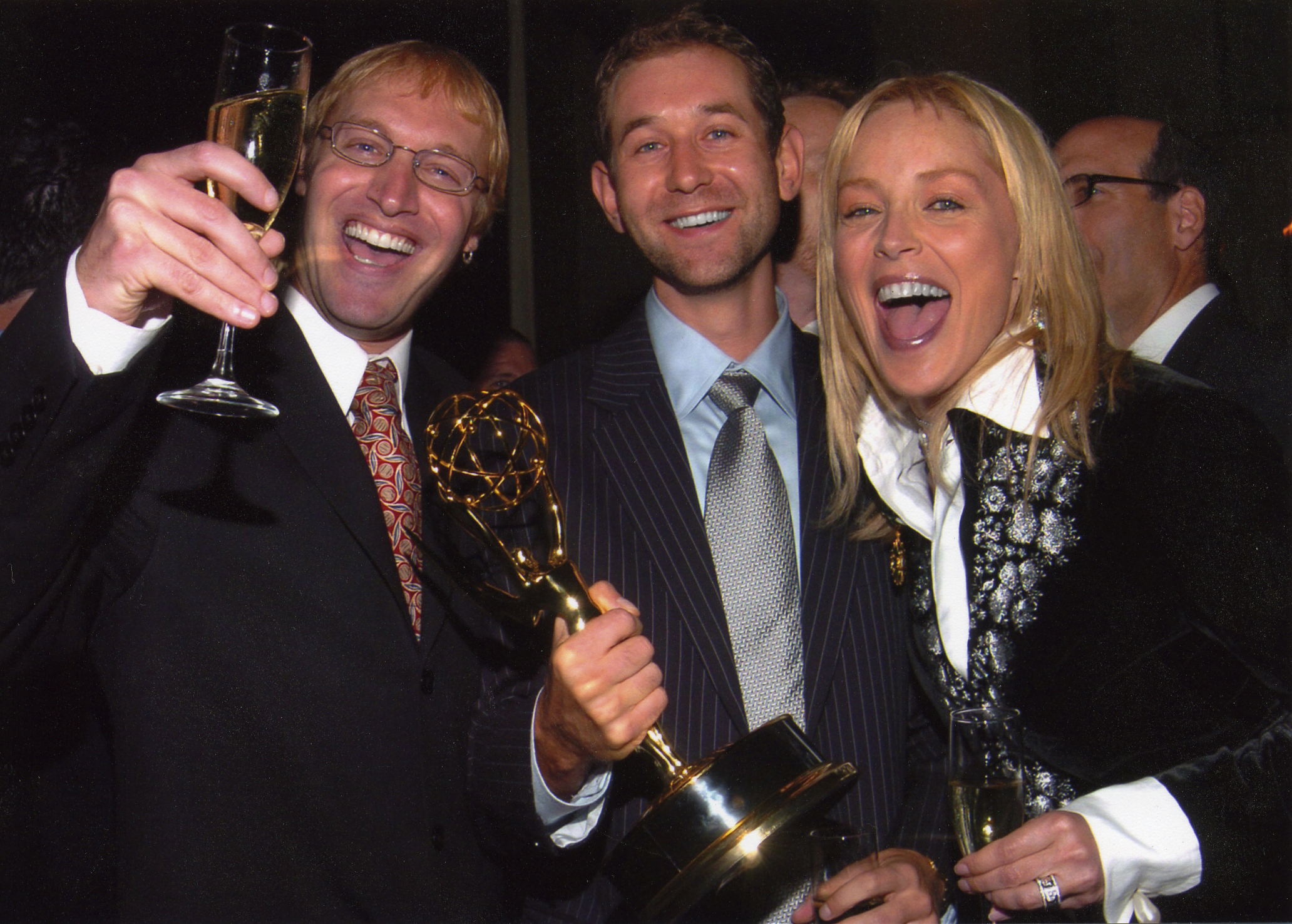 Eric Goldfarb, Stuart Acher, Sharon Stone, Showtime Emmy After Party