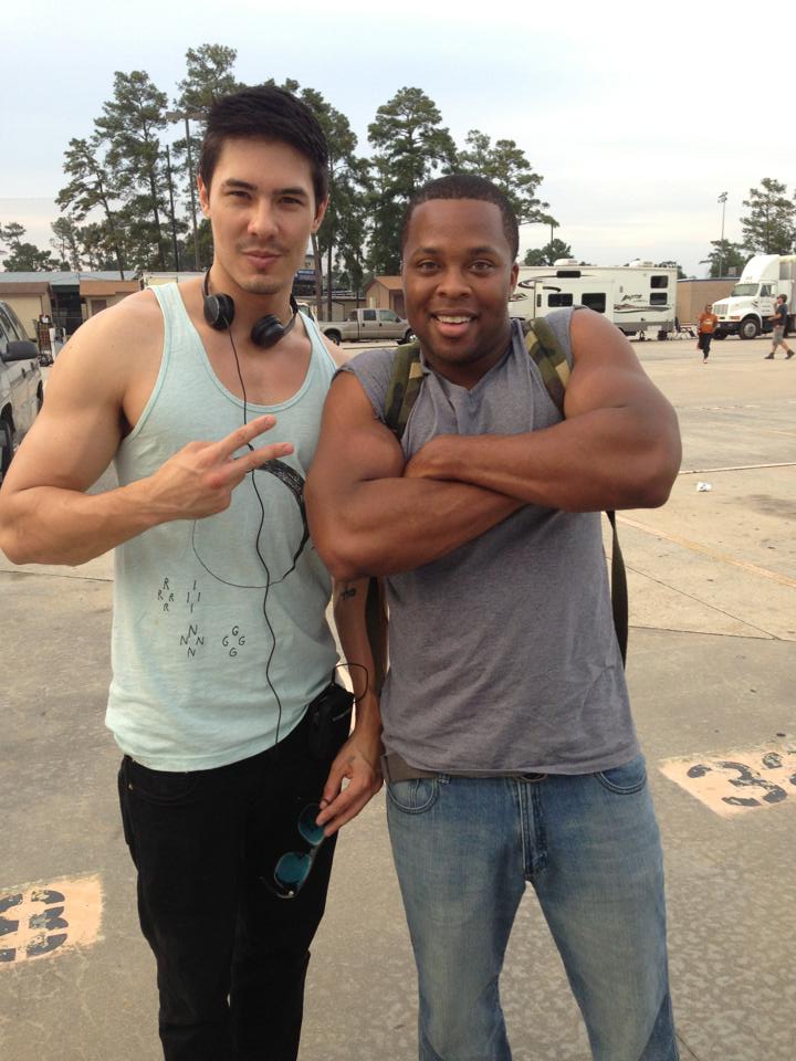 Me and Lewis Tan on set of 