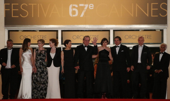 (From L) French producer Luc Besson, US actress Hilary Swank, Danish actress Sonja Richter, Australian actress Miranda Otto, Dawn Laurel-Jones, US actor and director Tommy Lee Jones and his daughter Victoria, US producers Peter Brant & Brian Kennedy.