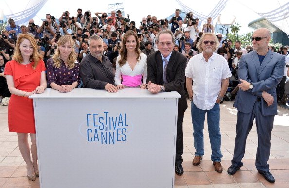 (From L) Australian actress Miranda Otto, Danish actress Sonja Richter, French producer Luce Besson, US actress Hilary Swank, US actor and director Tommy Lee Jones, US producer Michael Fidzgerald and US producer Brian Kennedy pose during a photocall