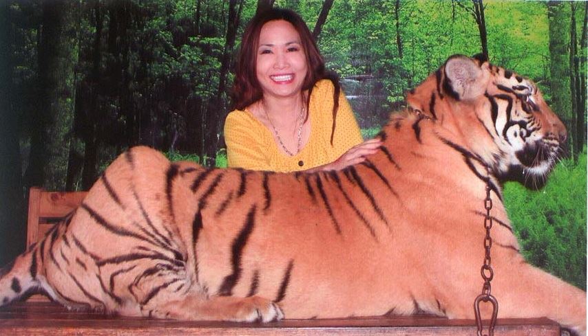 Tracy Mcnulty with Anya The Tiger