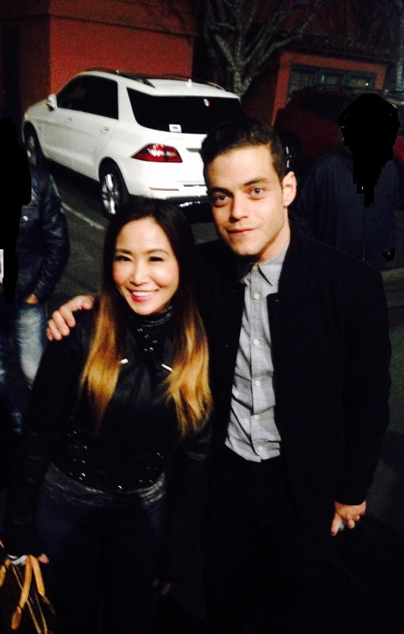 Tracy McNulty and Rami Malek at Mr. Robot Event