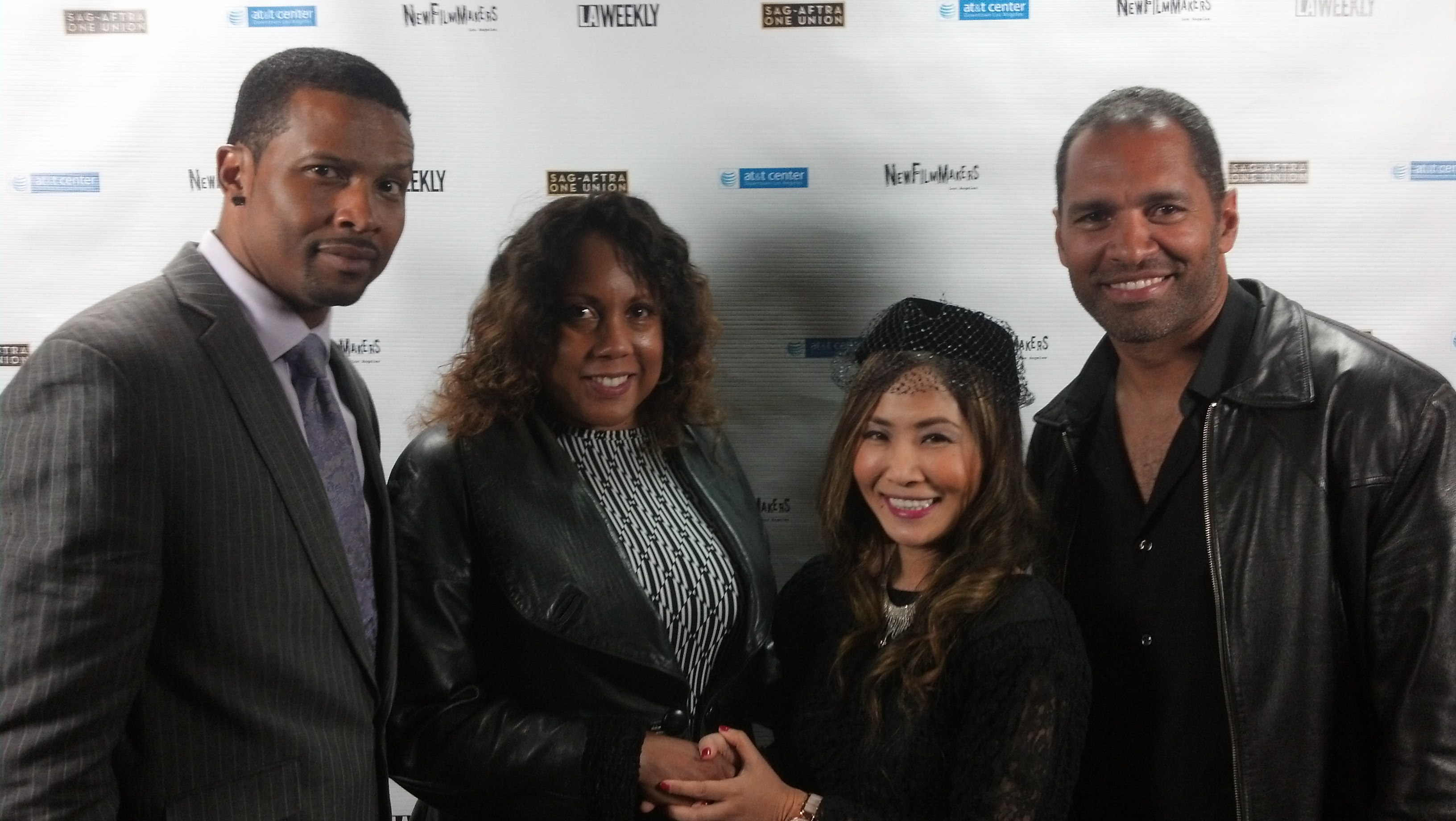 Trae Ireland, Marie Y. Lemelle, Tracy Mcnulty and Patrick Faucette at New Film Makers LA Event