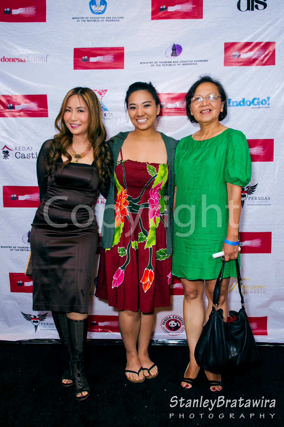 Tracy Mcnulty, Eileen Soong and Sinta Widaningsih at Los Angeles Indonesian Film Festival Screening of Yellow Rice(2014)