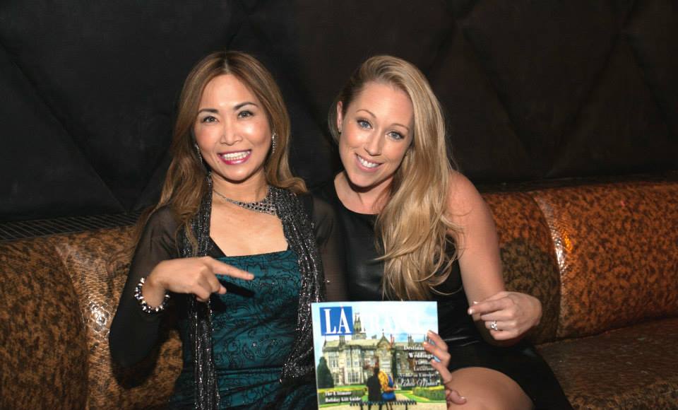 Tracy Mcnulty with Publisher/Editor Jennifer Mclaughlin at LA Travel Magazine Event (2014)