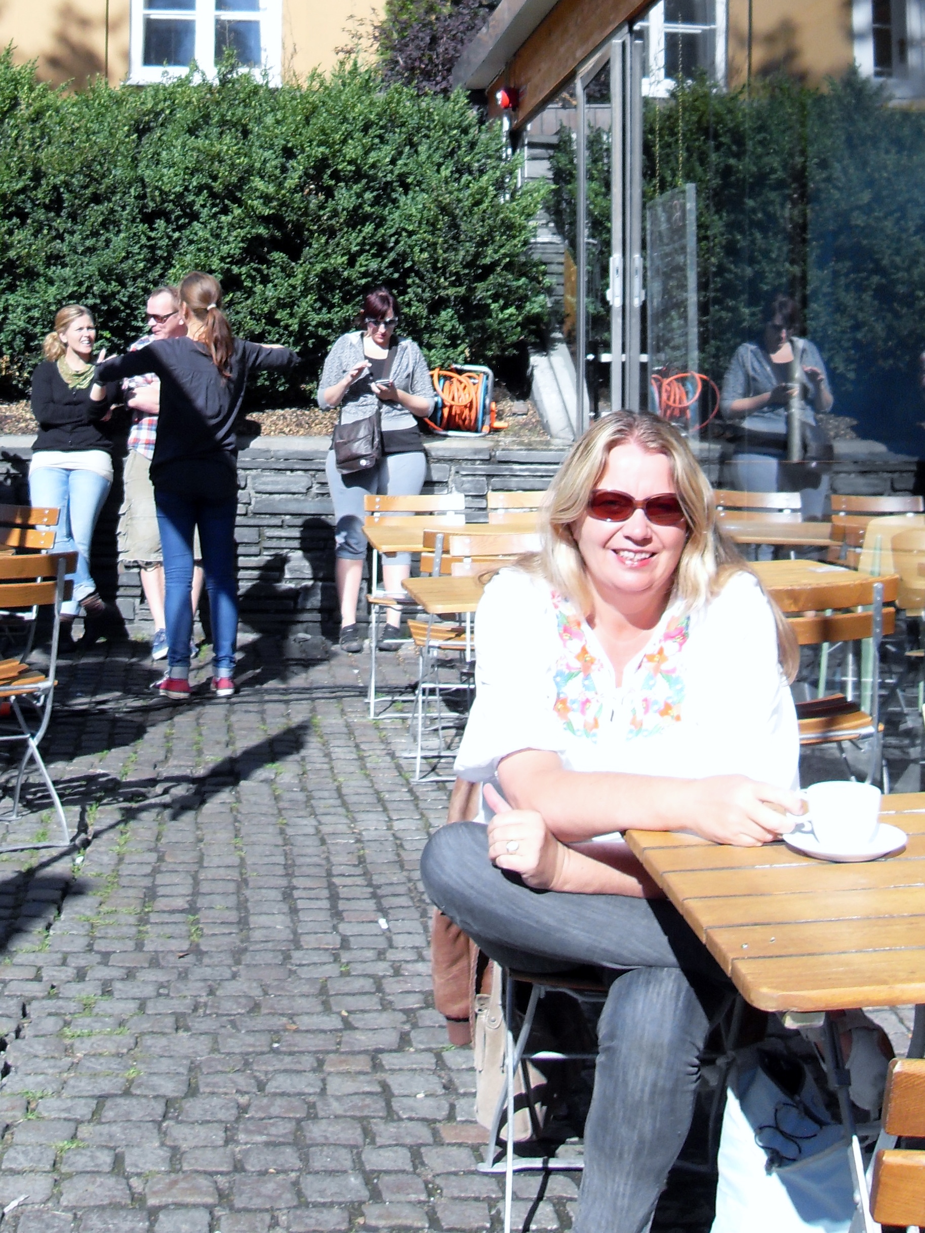 Else Mariann, film 31.august,2011, Dir.Joakim Trier. This film made its way to Cannes, rare for norwegian filmindustry. Here I am appearing in a cafescene in the film in Oslo the 30th august! Sunny...