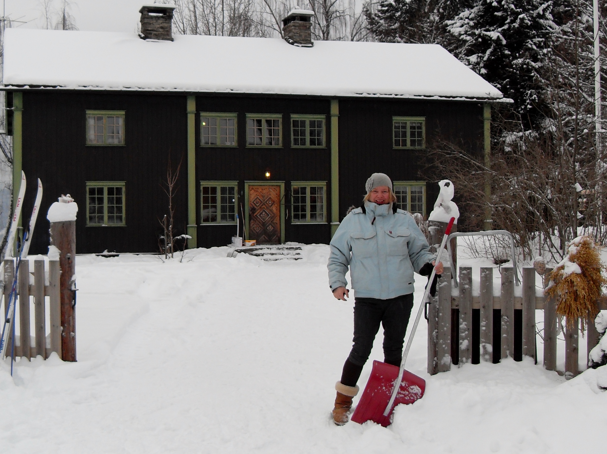 Dokka, visiting my brother at his farm, nice christmas celebration,winter in forest, Norway, Else Mariann