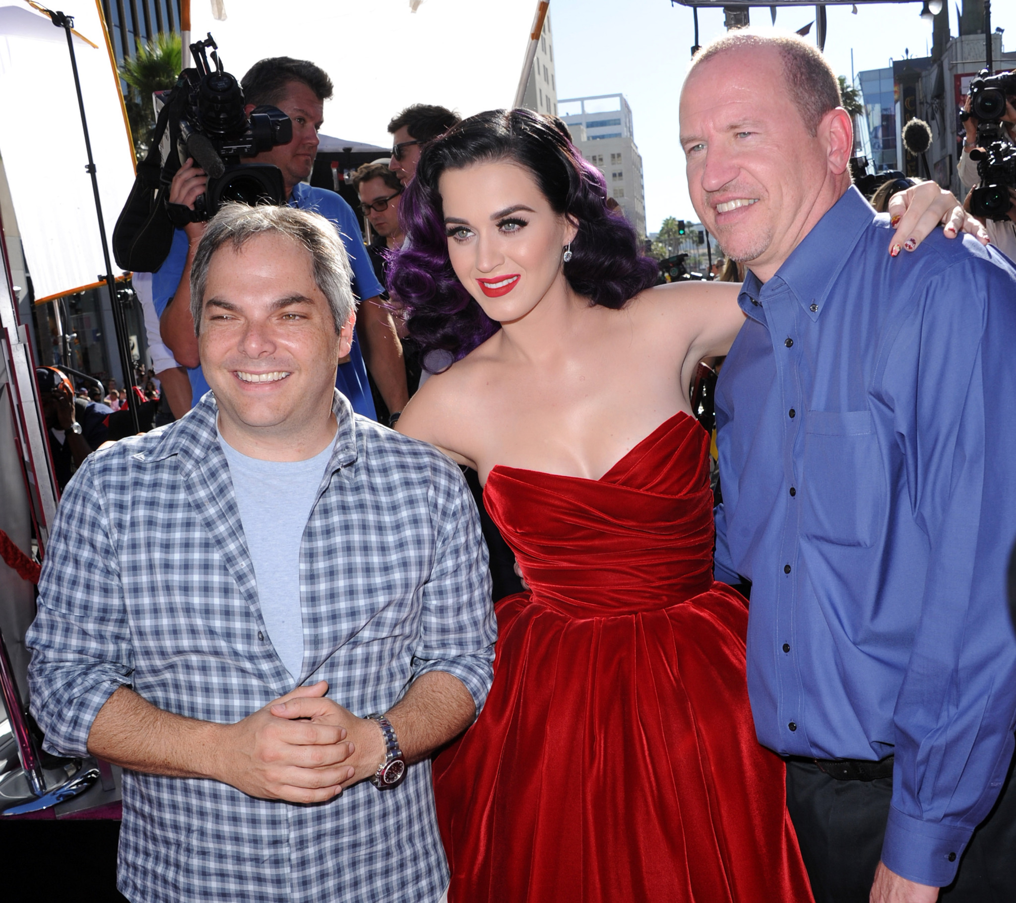 Katy Perry, Rob Moore and Adam Goodman at event of Katy Perry: Part of Me (2012)