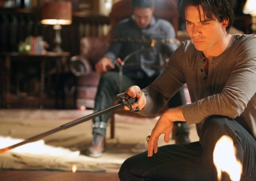 Still of Ian Somerhalder and Taylor Kinney in Vampyro dienorasciai (2009)