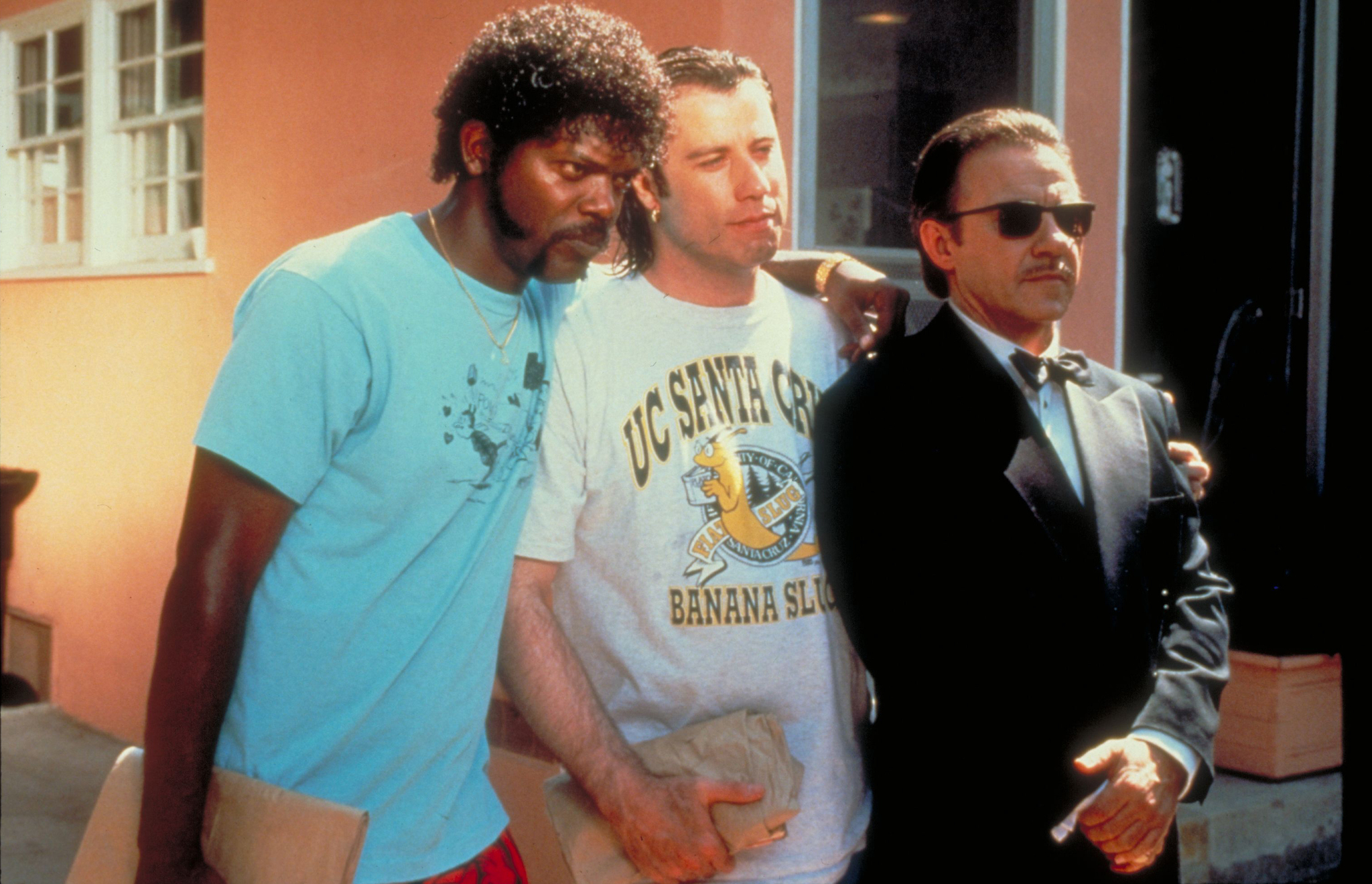 Still of Samuel L. Jackson, Harvey Keitel and John Travolta in Bulvarinis skaitalas (1994)