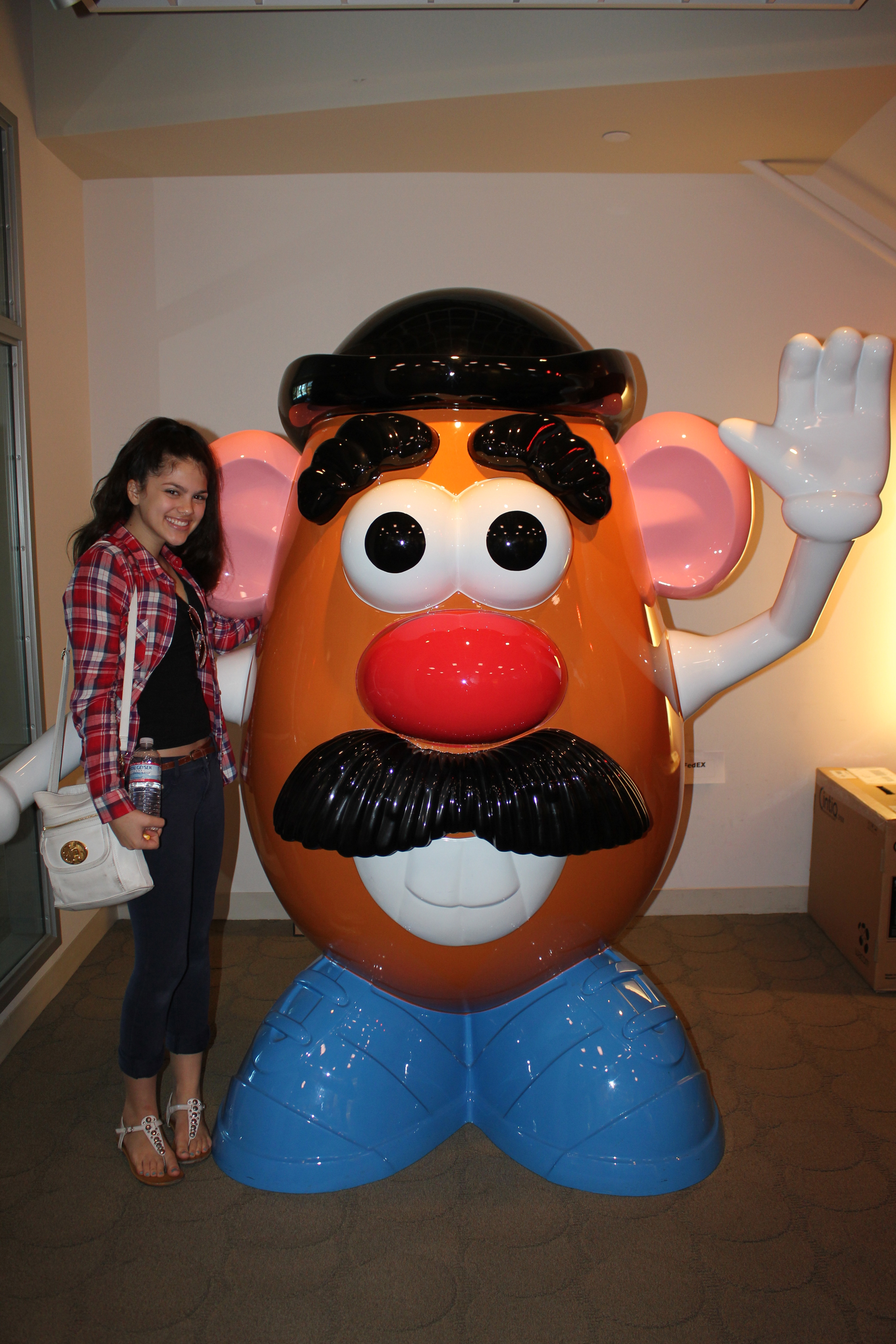 Fallon at the network visiting with Mr. Potato Head