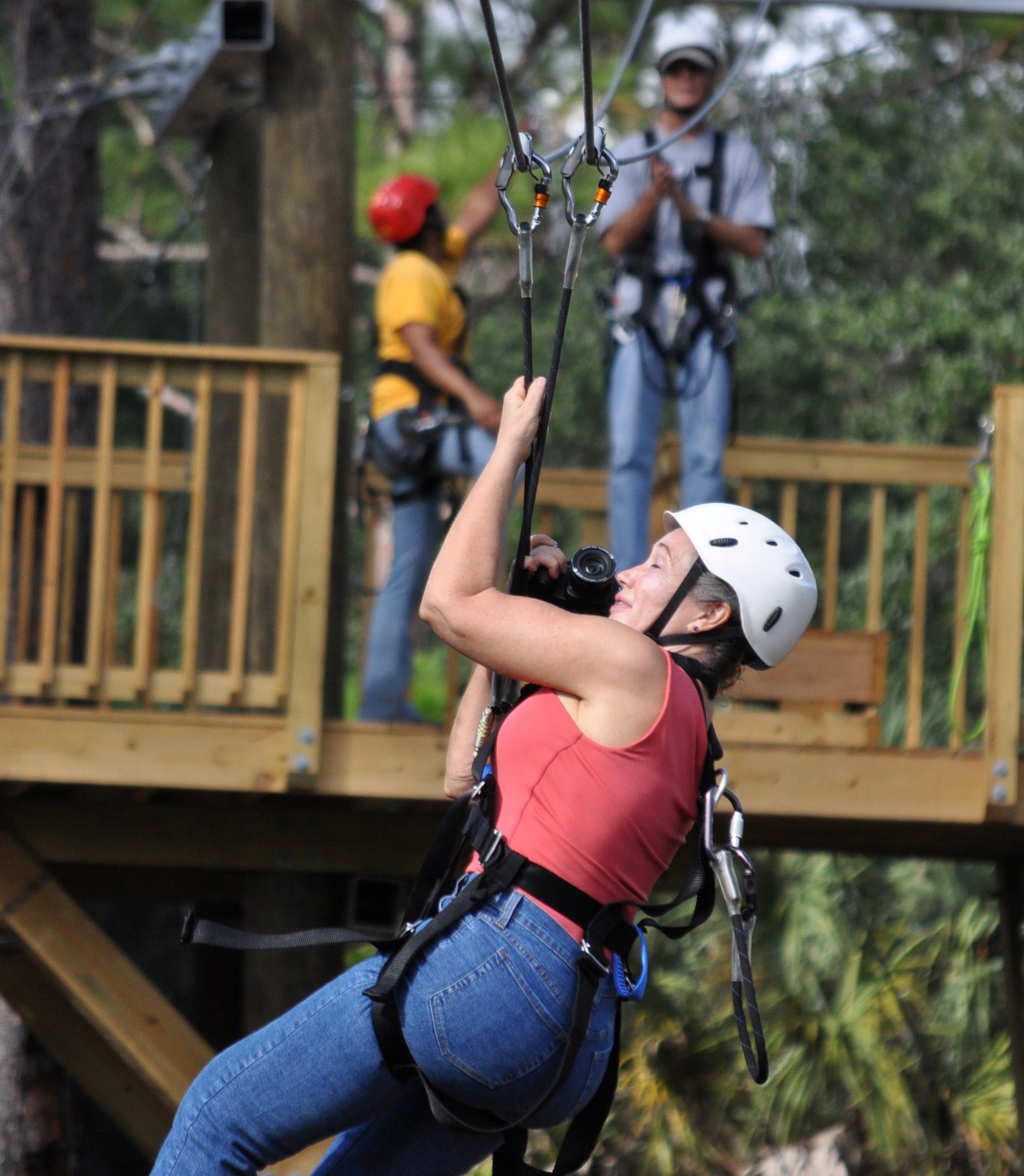 Zip lining