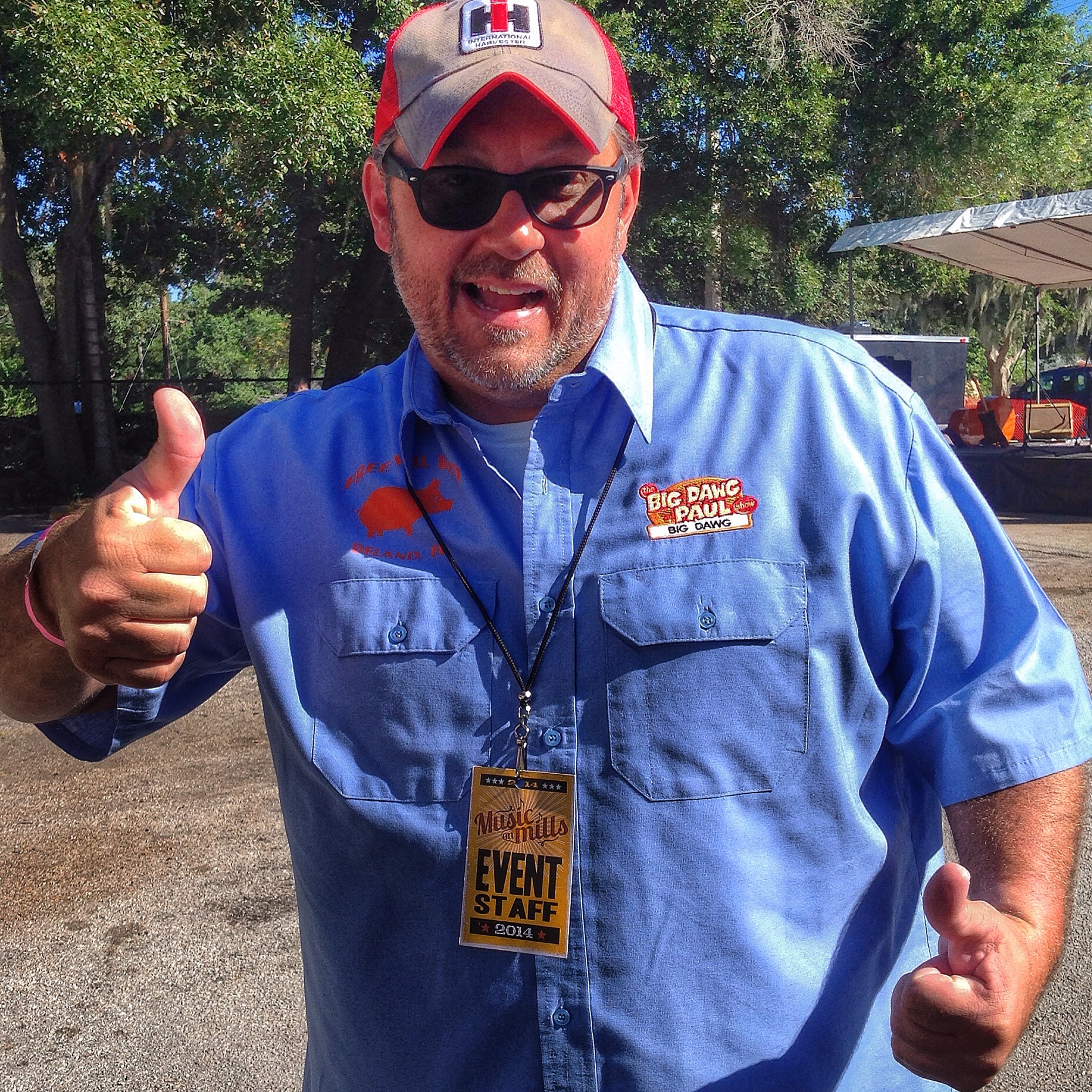 Carl Bigdawg Graddy Backstage at the Music on Mills Festival