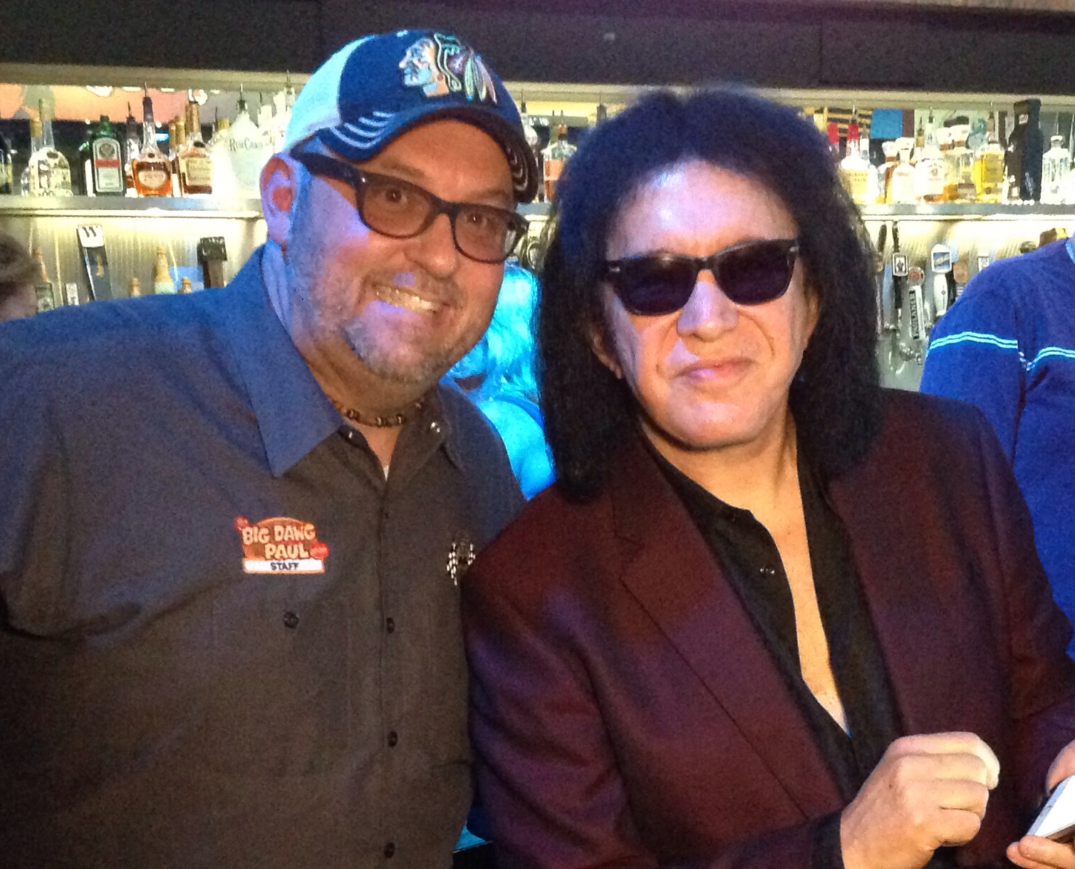 Carl Graddy and Gene Simmons of Kiss at the opening of Rock and Brews, Florida