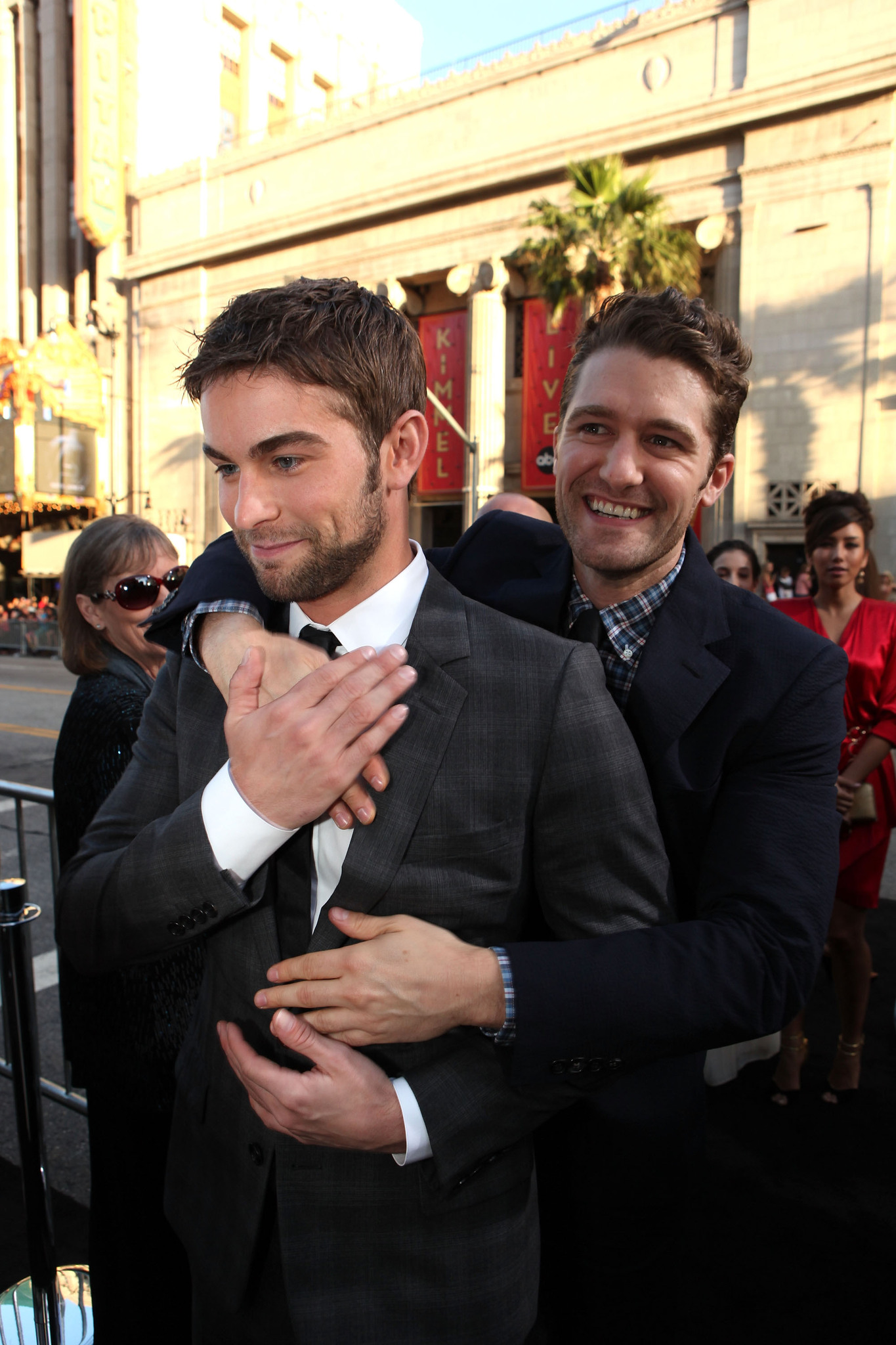 Matthew Morrison and Chace Crawford at event of Ko laukti kai laukies (2012)