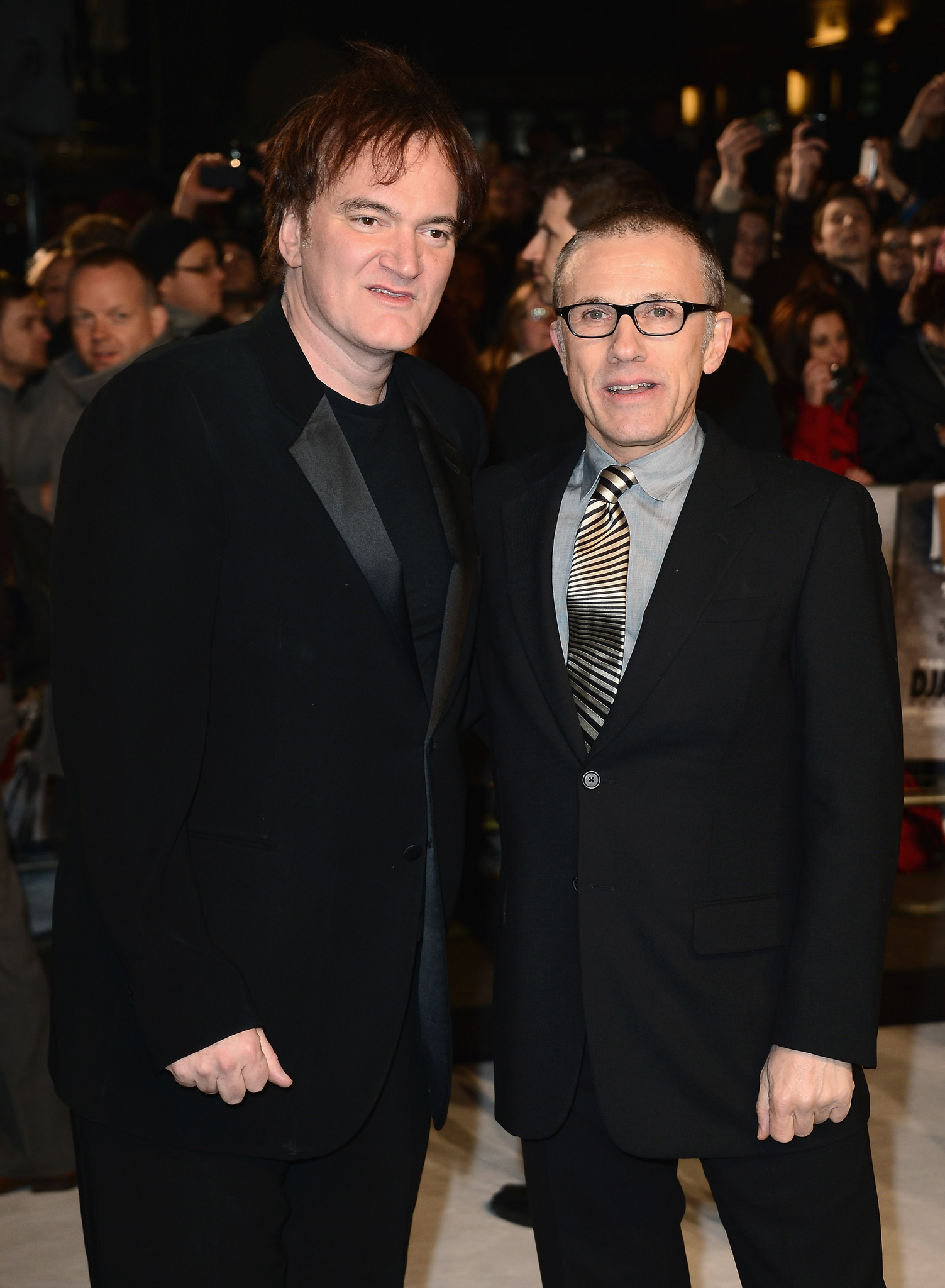 Quentin Tarantino and Christoph Waltz at event of Istrukes Dzango (2012)