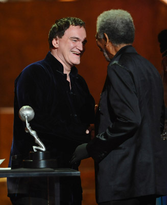 Morgan Freeman and Quentin Tarantino