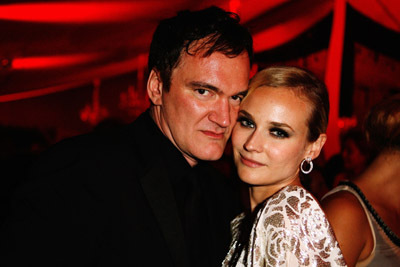 Quentin Tarantino and Diane Kruger at event of Negarbingi sunsnukiai (2009)