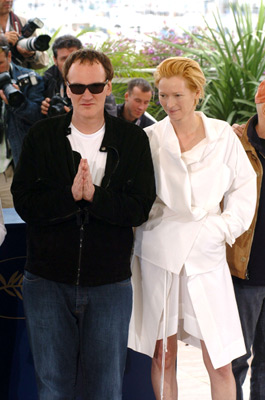 Quentin Tarantino and Tilda Swinton