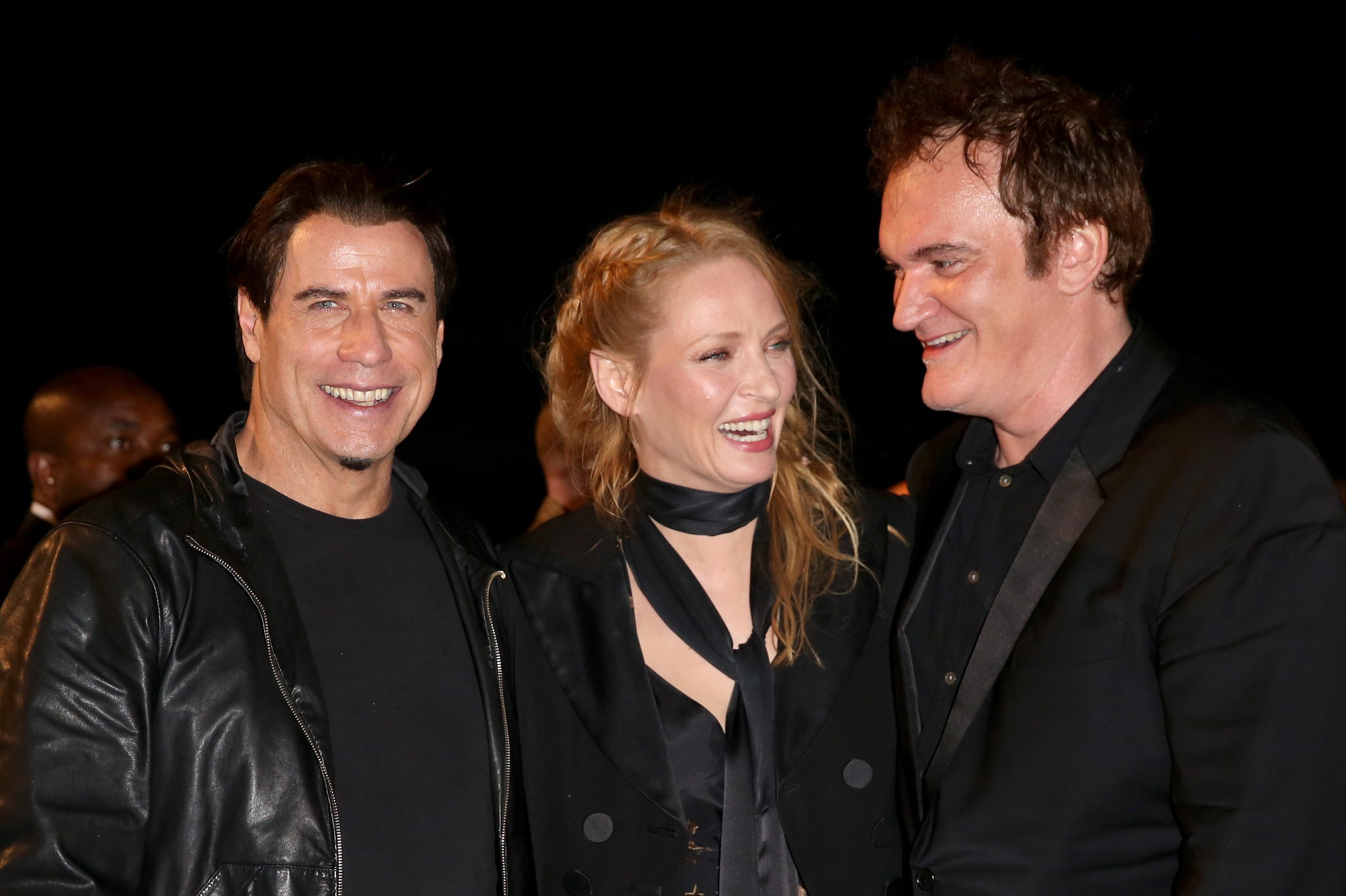 Quentin Tarantino, Uma Thurman and John Travolta at event of Bulvarinis skaitalas (1994)