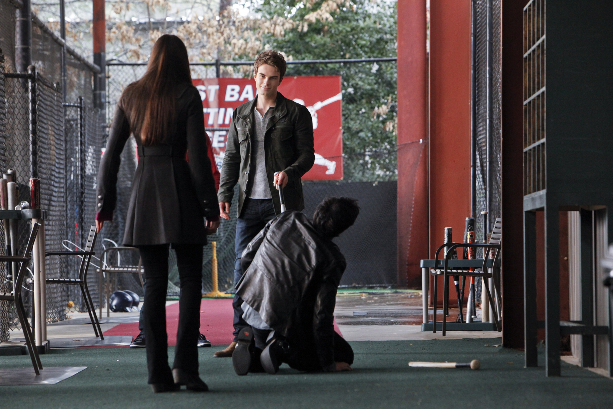 Still of Ian Somerhalder, Nathaniel Buzolic and Nina Dobrev in Vampyro dienorasciai (2009)