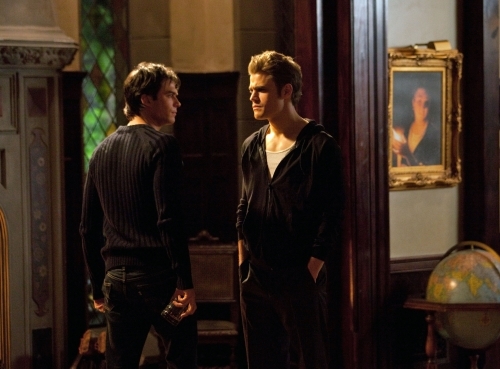 Still of Ian Somerhalder and Paul Wesley in Vampyro dienorasciai (2009)