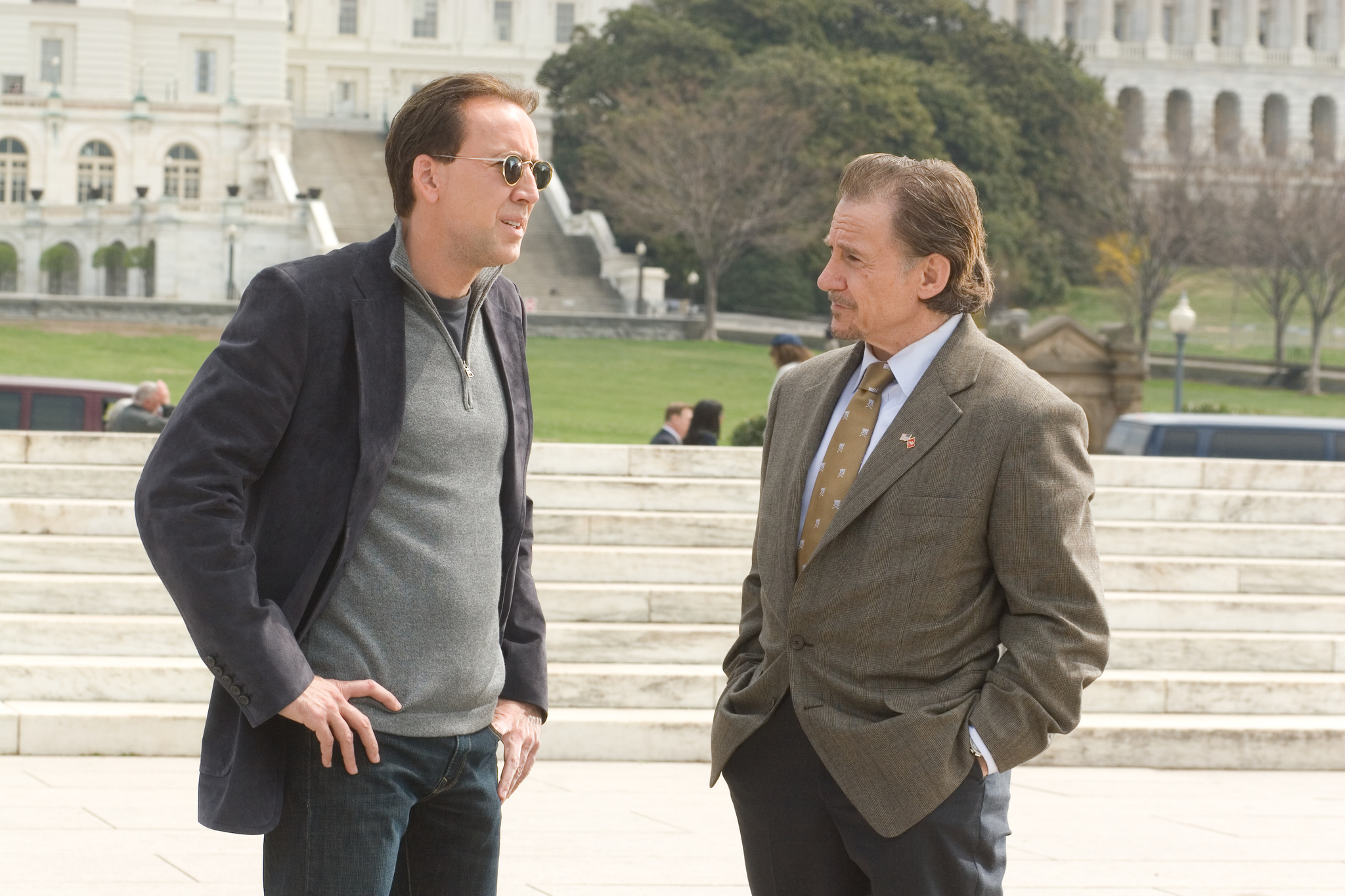 Still of Nicolas Cage and Harvey Keitel in National Treasure: Book of Secrets (2007)