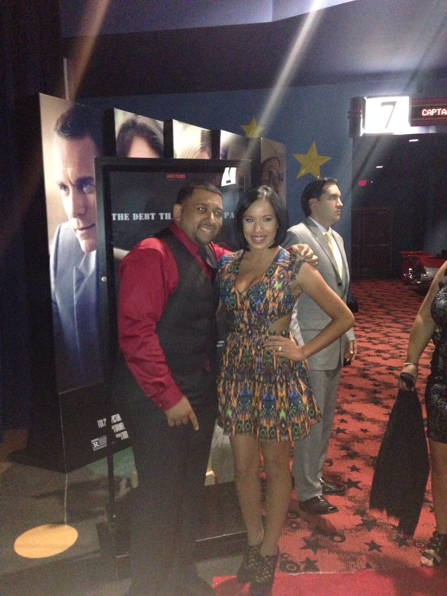At the premier of the debt that all men pay with the producer,writer and actor Aaron Abelto