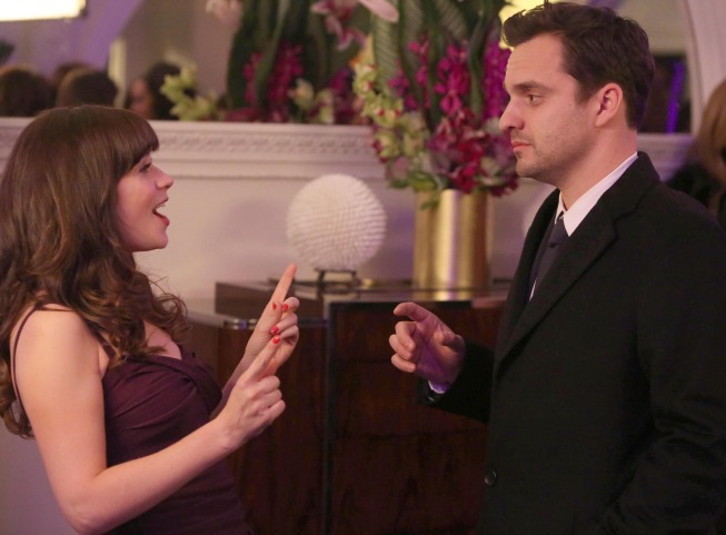 Still of Zooey Deschanel and Jake Johnson in New Girl (2011)