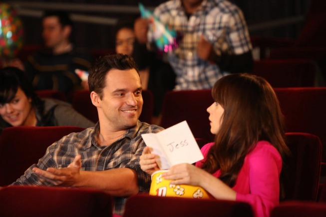 Still of Zooey Deschanel and Jake Johnson in New Girl (2011)